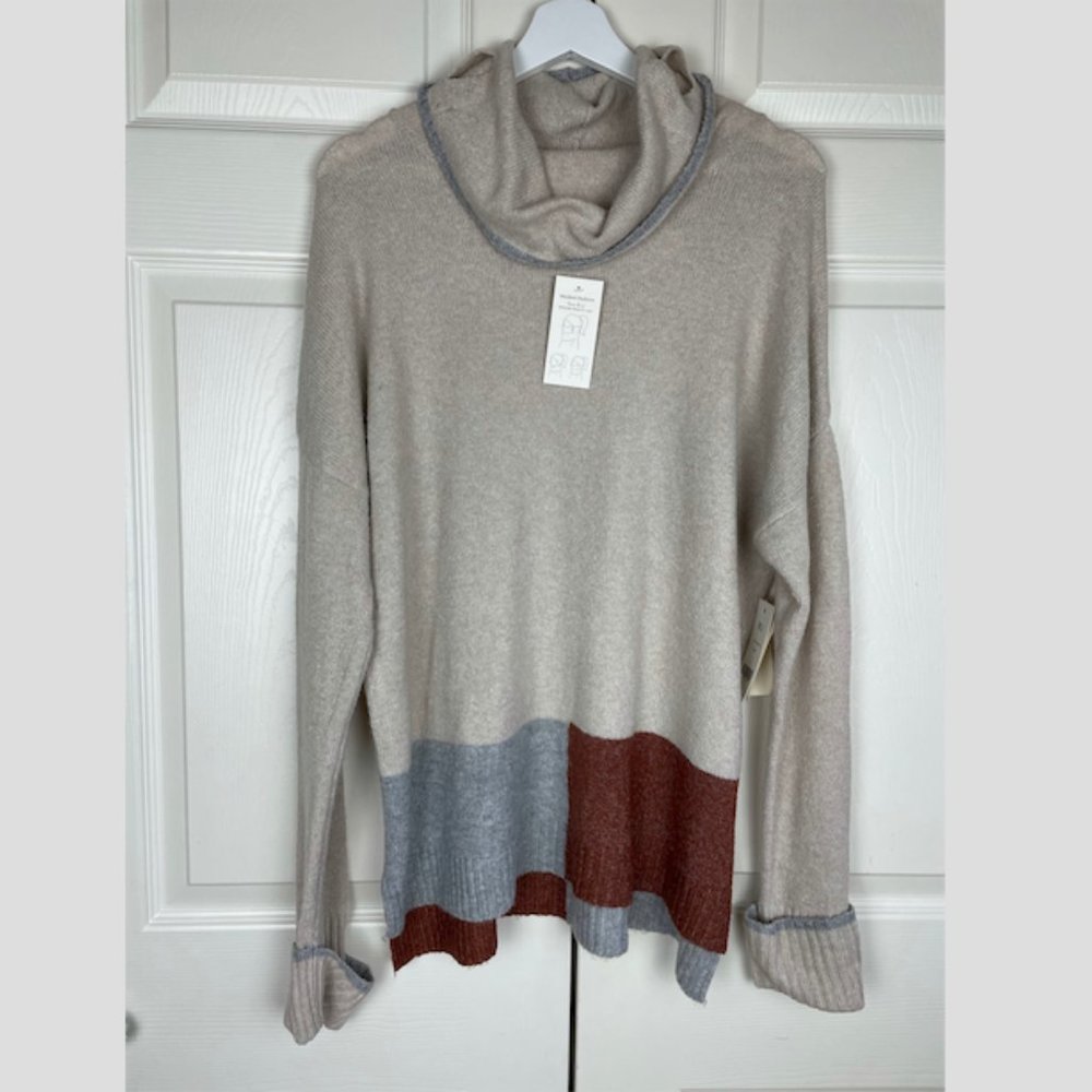 Anthropologie OVLA  Mask Turtleneck Sweater Large